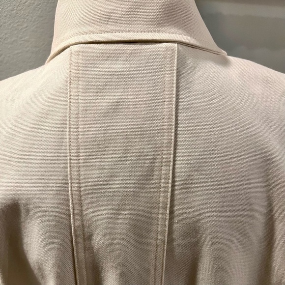 TALBOTS cream color trench coat. Size 14 - Picture 5 of 13